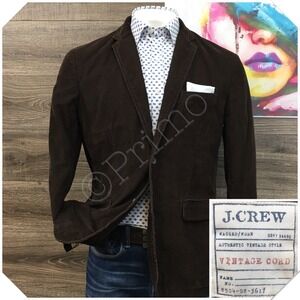 VINTAGE J CREW Mens Corduroy Blazer Sport Coat Casual Jacket Size L Classic Suit